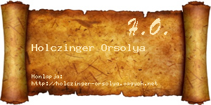 Holczinger Orsolya névjegykártya